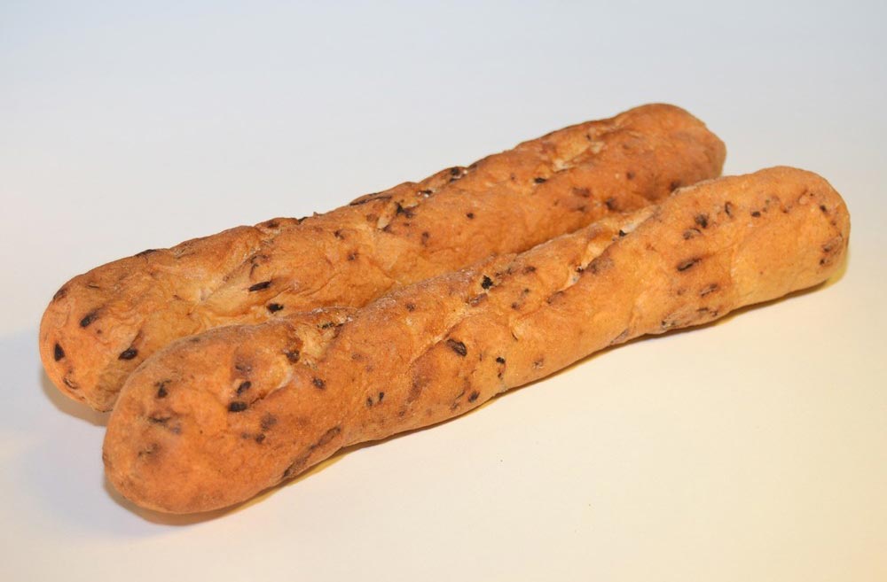 <strong>Bageta Cibulová</strong>, 115 g<br />
     <small>také balené 2 ks v OA, 2x115 g<br />
     Bez LAKTÓZY<br />
     min. trv. 48 h | OA 12 dnů<br />
     Alergeny: -</small>